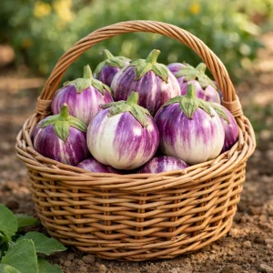 Italian Rosa Bianca Eggplant Seeds - Heirloom - 20 Count - Lavender White Round Fruits - Easy Grow Garden Plant - Image 5
