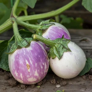 Italian Rosa Bianca Eggplant Seeds - Heirloom - 20 Count - Lavender White Round Fruits - Easy Grow Garden Plant - Image 8