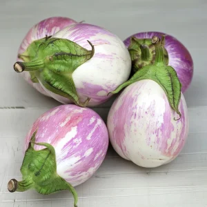 Italian Rosa Bianca Eggplant Seeds - Heirloom - 20 Count - Lavender White Round Fruits - Easy Grow Garden Plant - Image 9