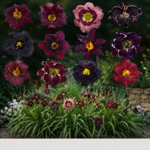 Near Black Daylily Seeds - Hemerocallis hybrida - Deep Purple Blooms - 20 Seeds - Image 4