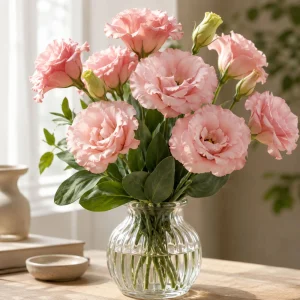 Peach Eustoma Lisianthus Seeds - Double Rose-Like Blooms - 20 Seeds - Image 2