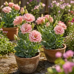 Peach Eustoma Lisianthus Seeds - Double Rose-Like Blooms - 20 Seeds - Image 3