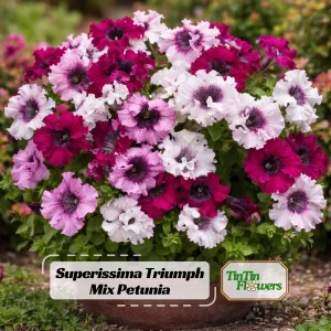 Petunia Seeds Mix - Large Ruffled Multicolor Flowers - 20 Seeds - Image 1