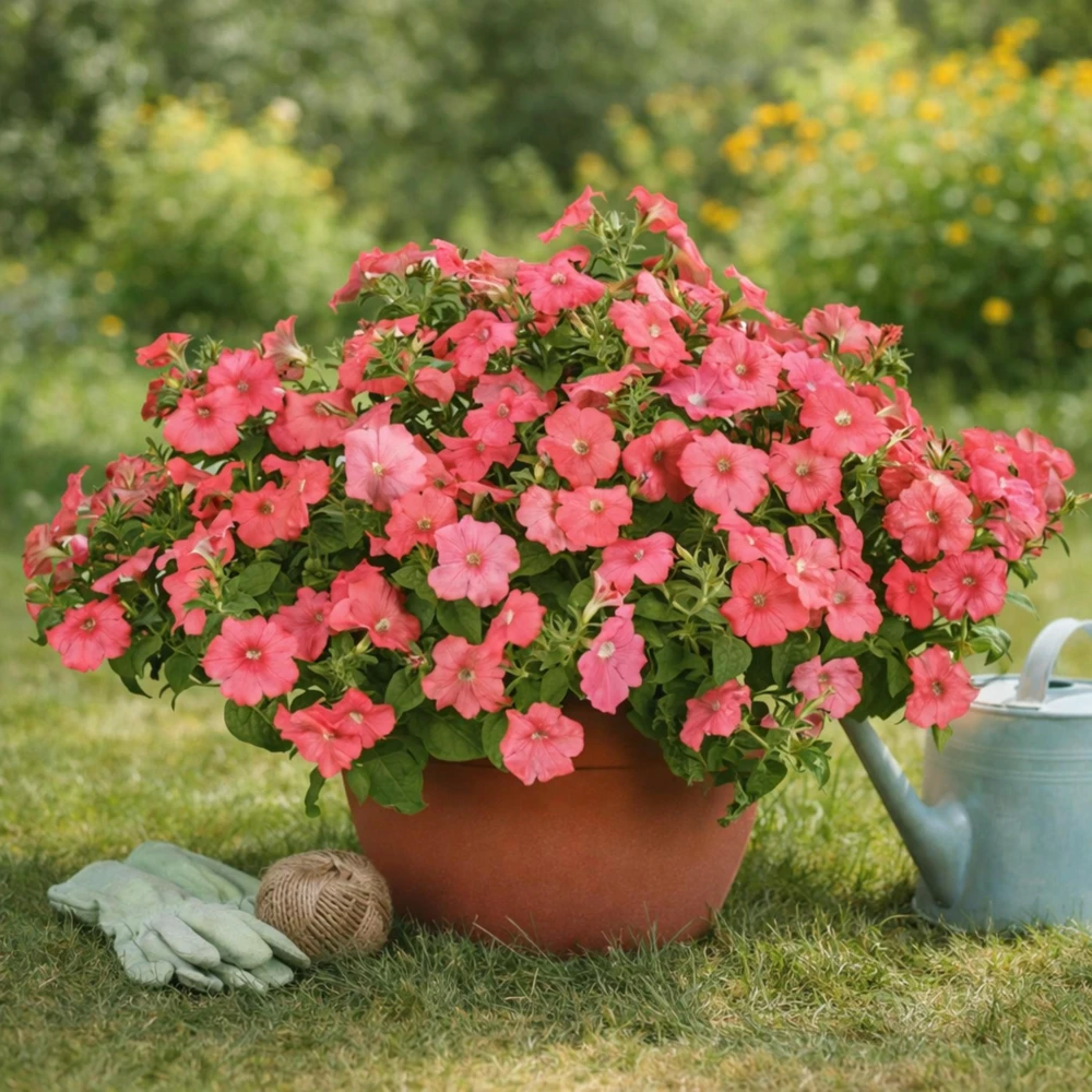 Petunia Seeds – Soft Coral Hanging Basket & Container Flowers – 20 Seeds - Image 10