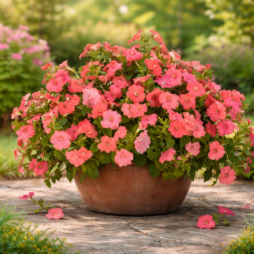 Petunia Seeds – Soft Coral Hanging Basket & Container Flowers – 20 Seeds - Image 4
