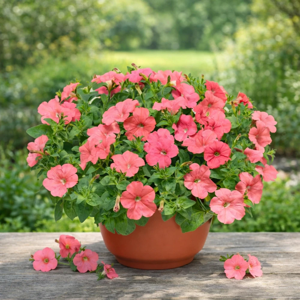 Petunia Seeds – Soft Coral Hanging Basket & Container Flowers – 20 Seeds - Image 5