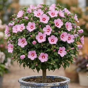 Pink Althea Rose of Sharon 'Red Heart' Live Plant 8-12 Inch Tall, Quart Pot, Outdoor Shrub - Image 7