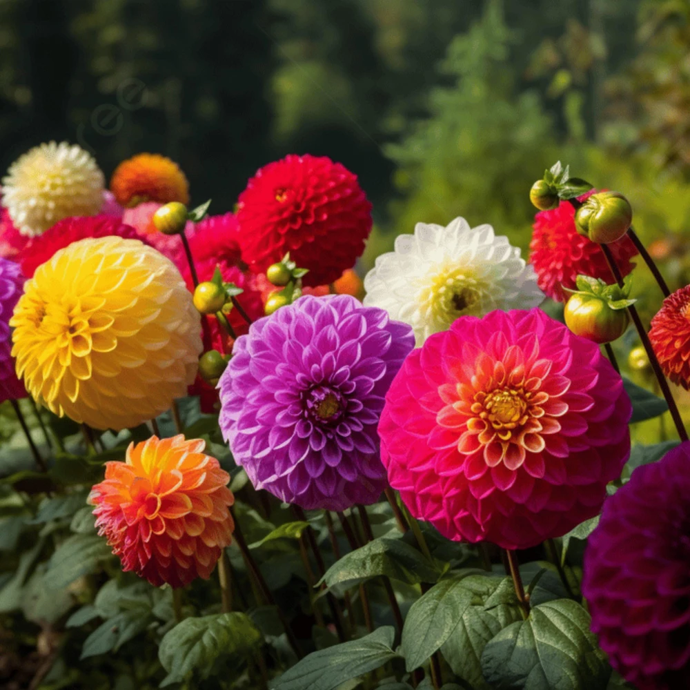 Pompon Dahlia Mix Seeds - 40+ Count - Pollinator Friendly, Heirloom Flower Seeds - Image 7