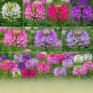 Queen Mix Cleome Seeds - Mixed Spider Flower Blooms - Tall Annual - 20 Seeds - Image 4