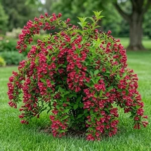 Ruby Red Weigela Live Plant – Reblooming Shrub – 6-12 Inch Tall – 4 Inch Pot – Outdoor - Image 3