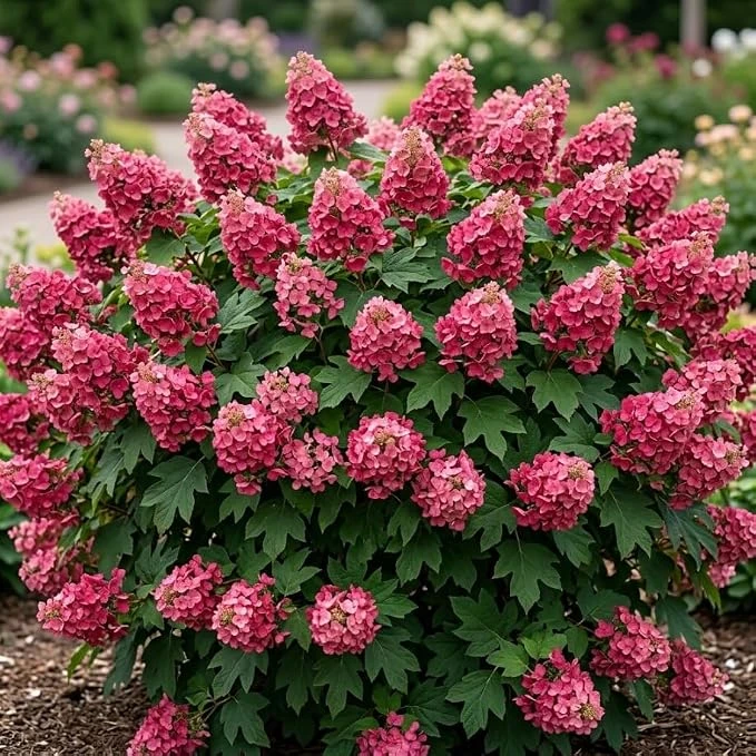 Ruby Slipper Oakleaf Hydrangea Tree Live Plant, Red Flowers, 6-12" Tall, 4" Pot, Outdoor Shrub - Image 7