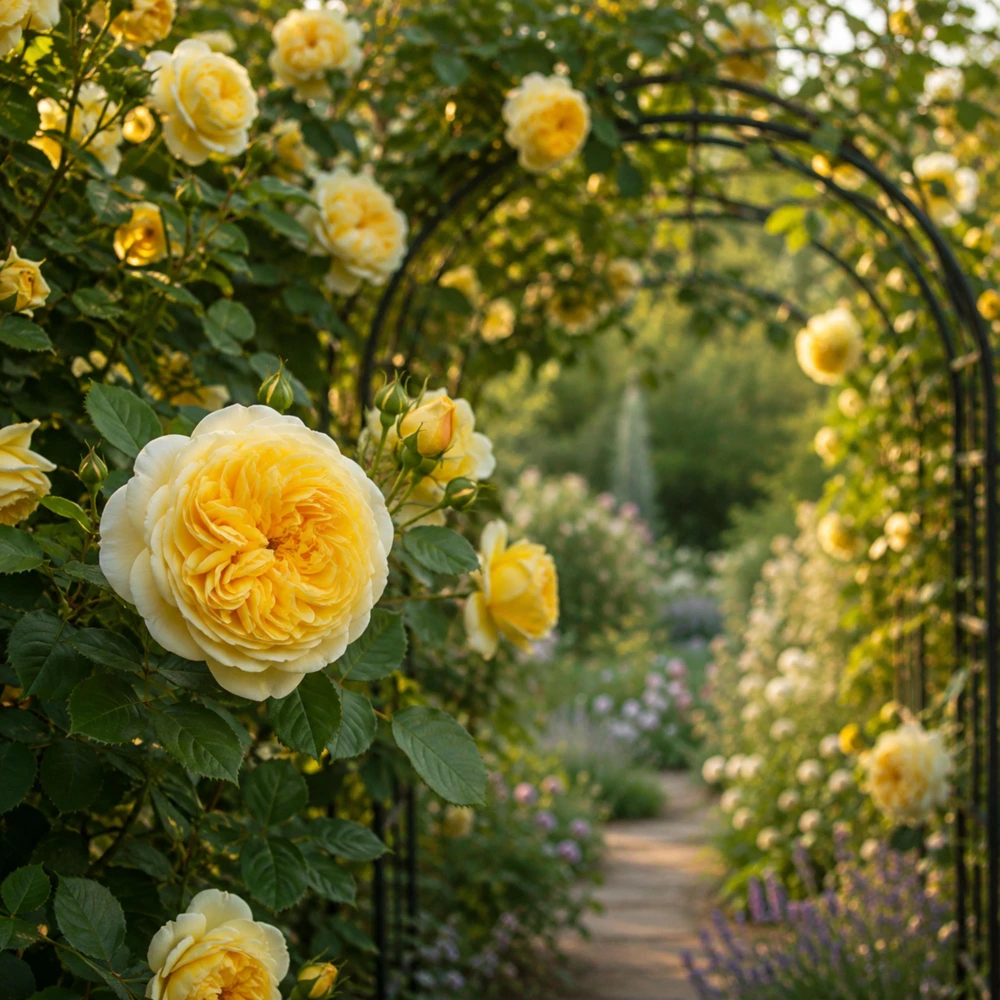 The Pilgrim Rose Seeds - Soft Yellow English Shrub & Climbing Rose - 30 Seeds - Image 4