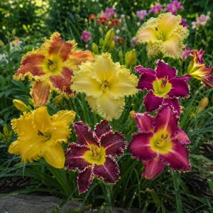 Toothy Daylily Mix Seeds - Hemerocallis hybrida - Fringed Edged Blooms - 20 Seeds - Image 8