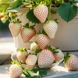 White Strawberry Seeds – Pineberry Alpine Fragaria, Heirloom Non-GMO, 35 Seeds - Image 14